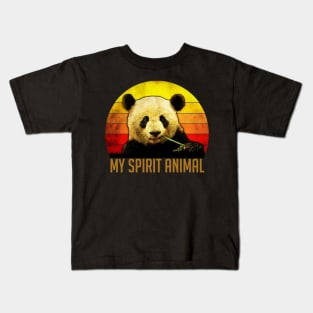 panda is my spirit animal tshirt, gift for panda lovers. Kids T-Shirt